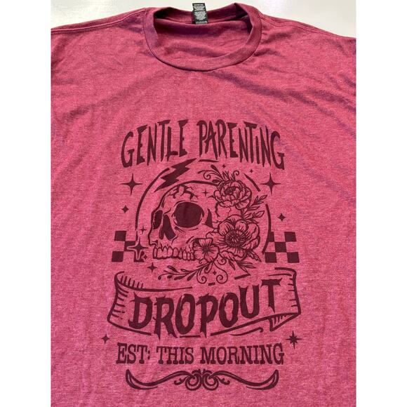 Gentle Parenting Funny Sarcastic Tee. Maroon District unisex t-shirt - Picture 1 of 4